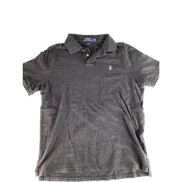 Polo Ralph Lauren Mens L Classic Polo Shirt Short Sleeve Dark Gray Logo - Picture 1 of 6